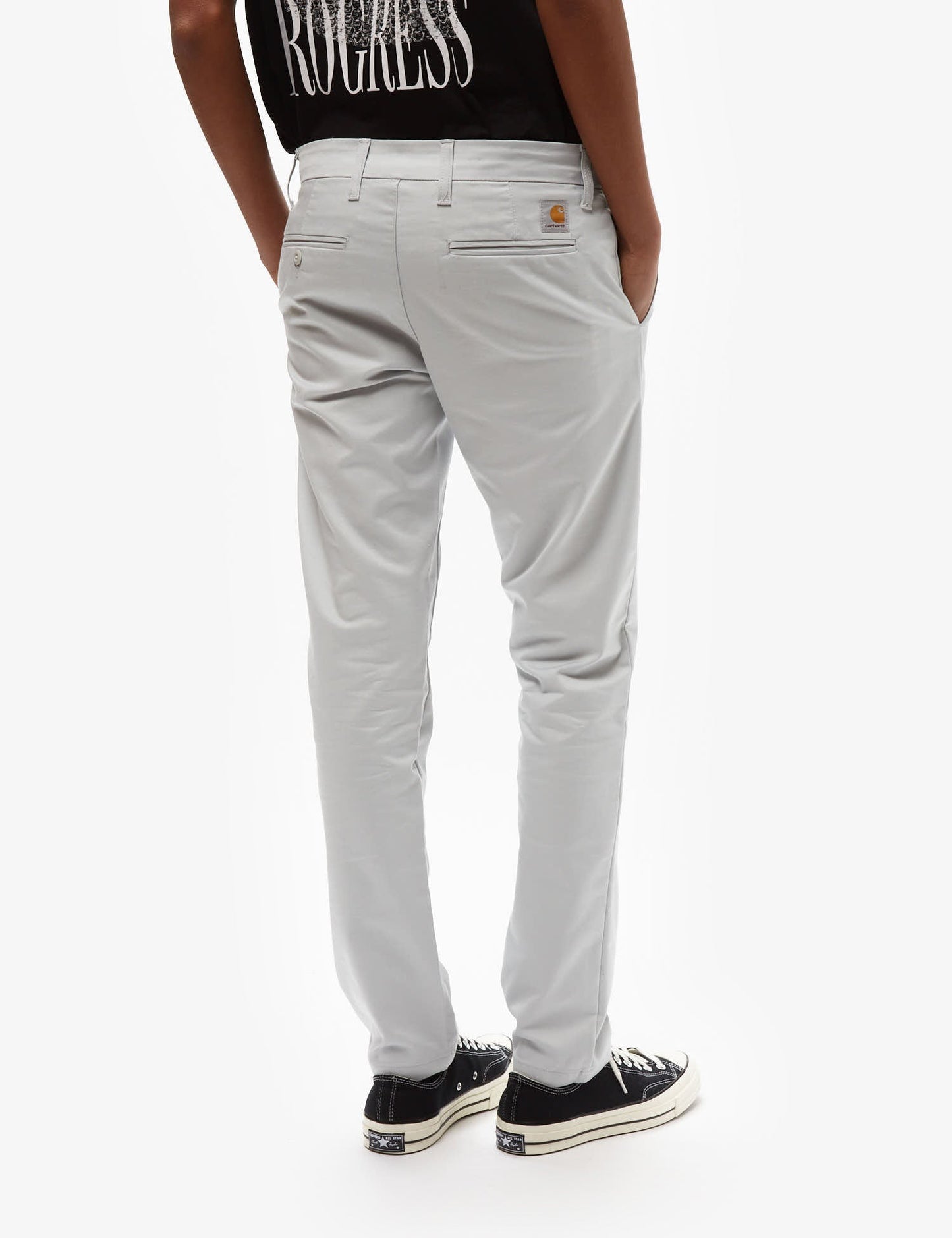 Sid Pant Chino Trousers - Sonic Silver Grey