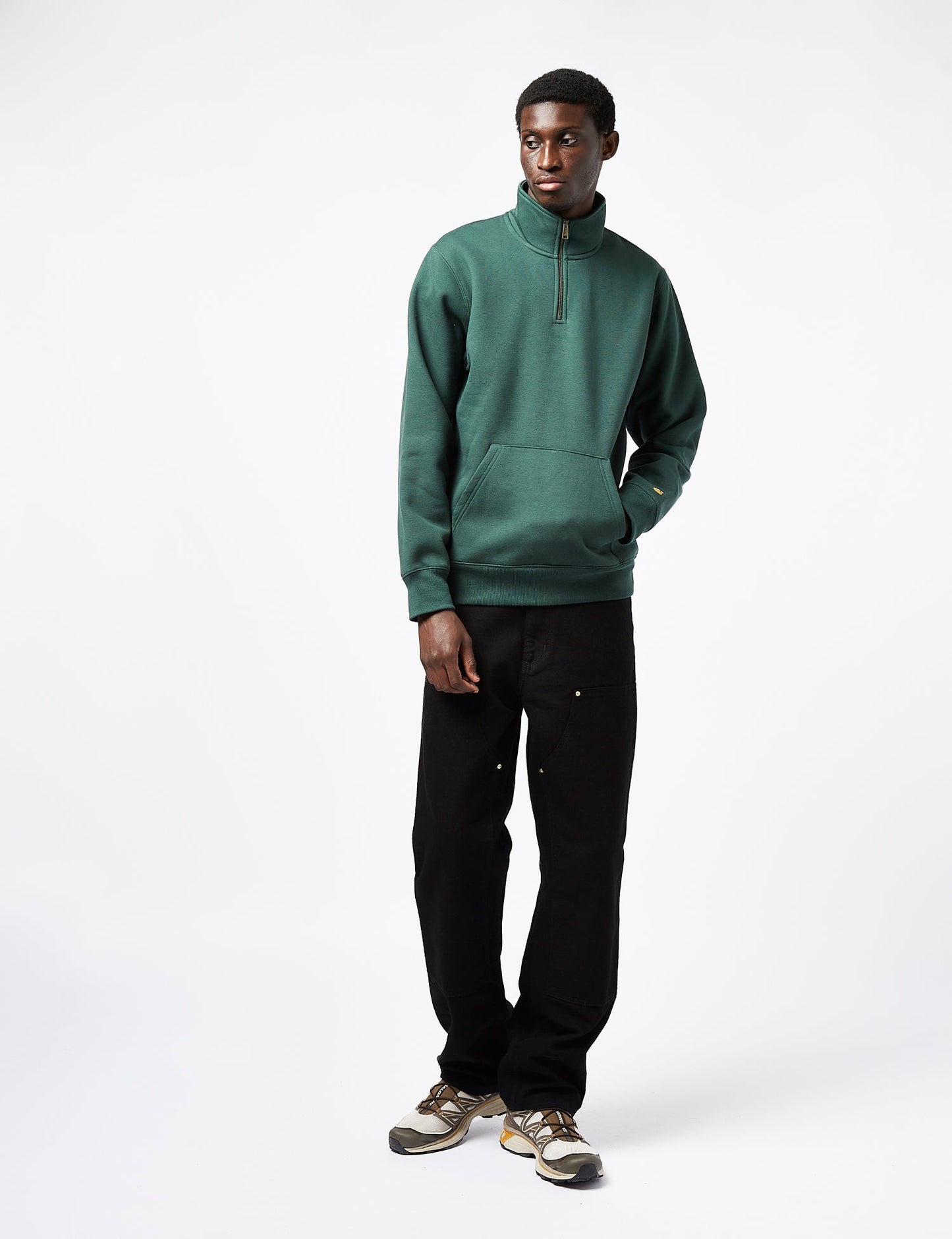 Chase Neck Zip Sweatshirt - Discovery Green