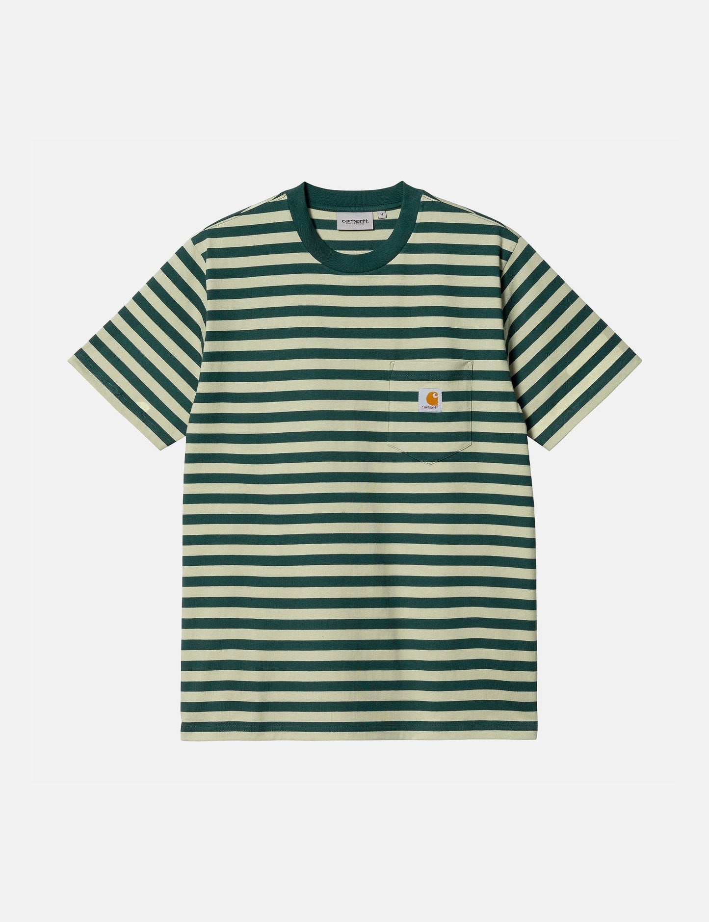 Scotty Stripe Pocket T-Shirt (Regular) - Botanic Green/Agave Green