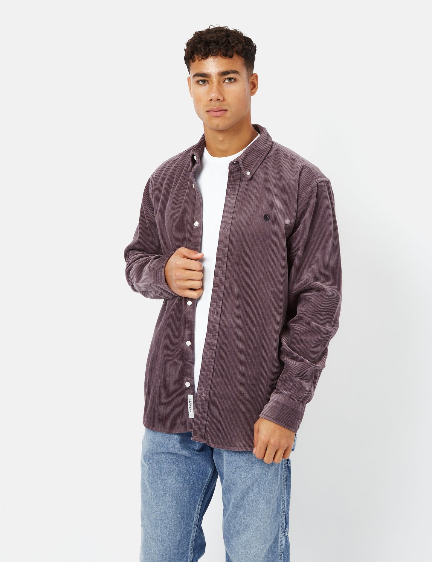 Madison Cord Shirt - Corvina Burgundy/Black