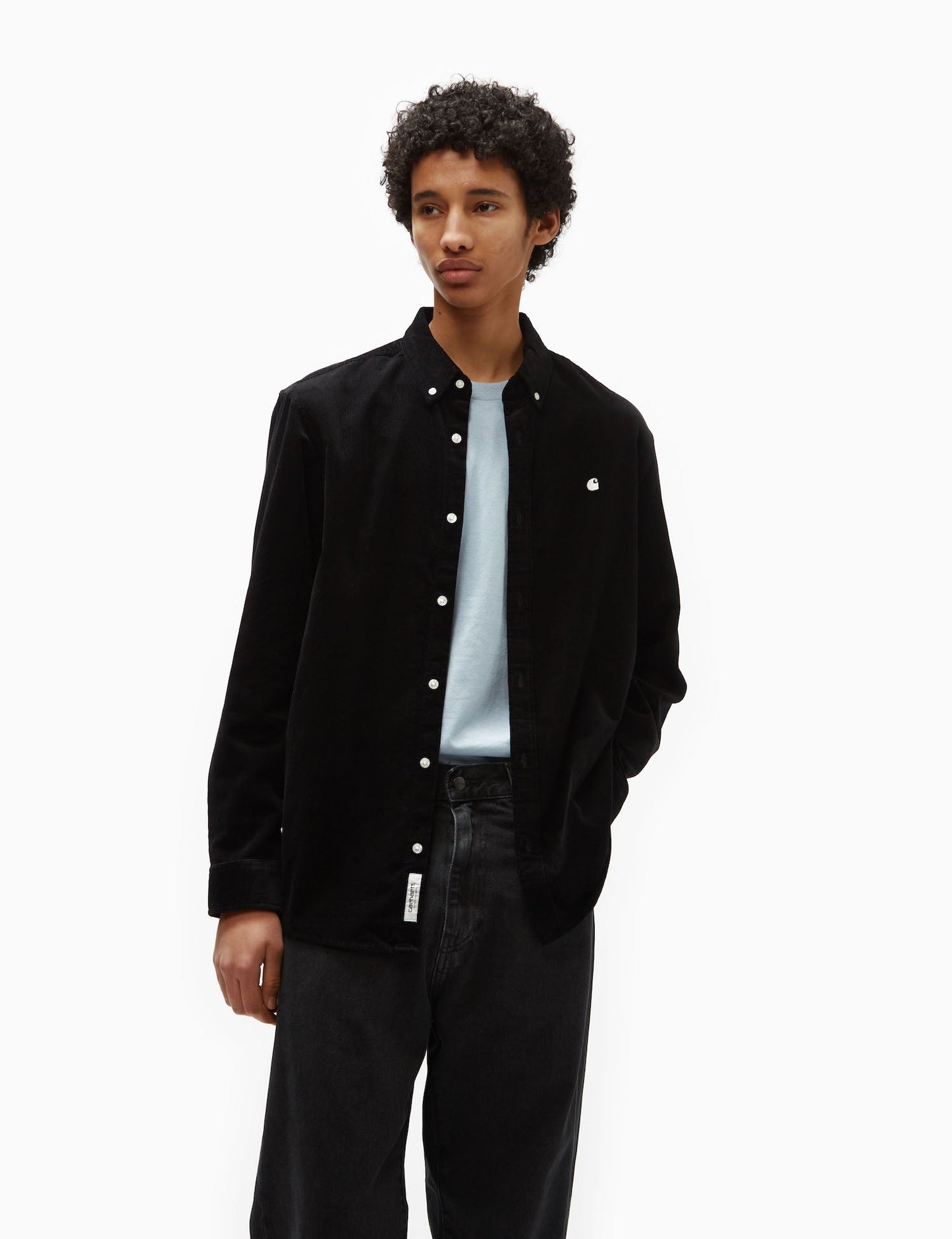 Madison Fine Cord Shirt (Regular) - Black/Wax