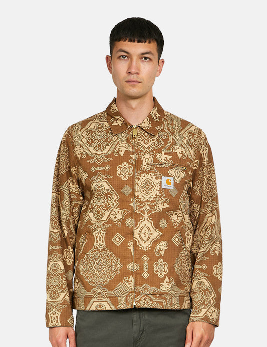 Detroit Verse Print Jacket - Hamilton Brown