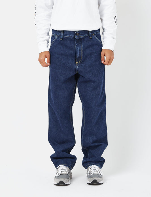 Single Knee Denim Pant (Relaxed) - Blue