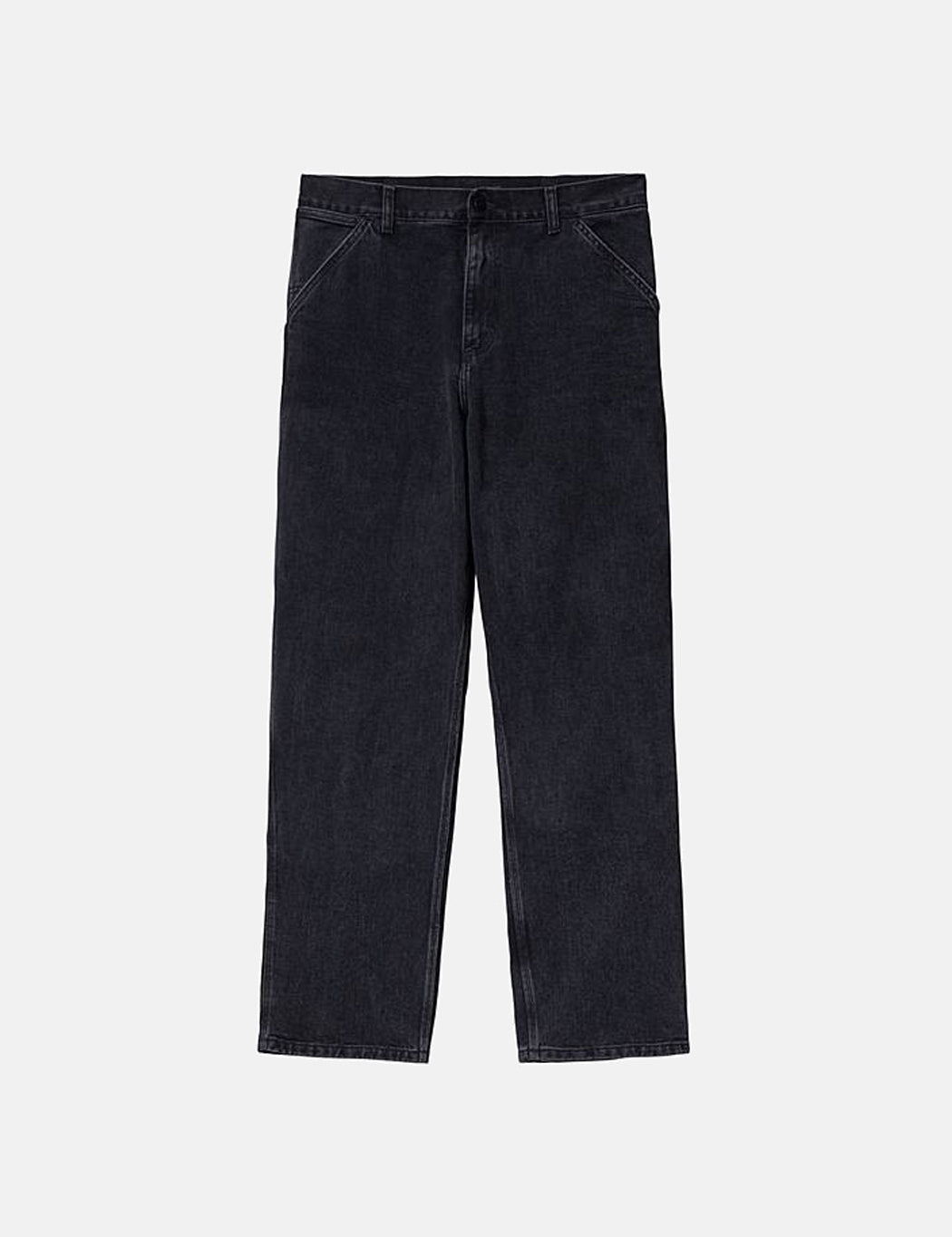 Single Knee Denim Pant (Relaxed) - Black