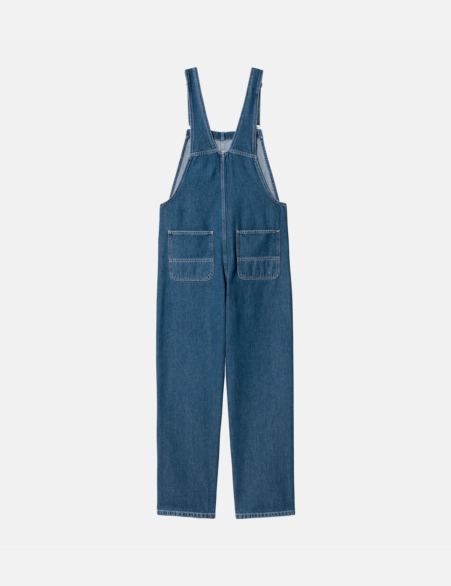 Womens Bib Denim Overall (Straight) - Blue Stone Washed