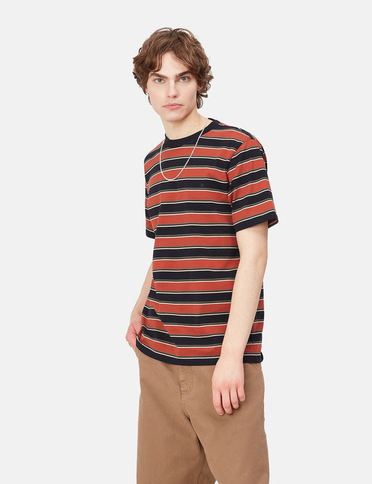 Leone T-Shirt (Leone Stripe) - Phoenix Red