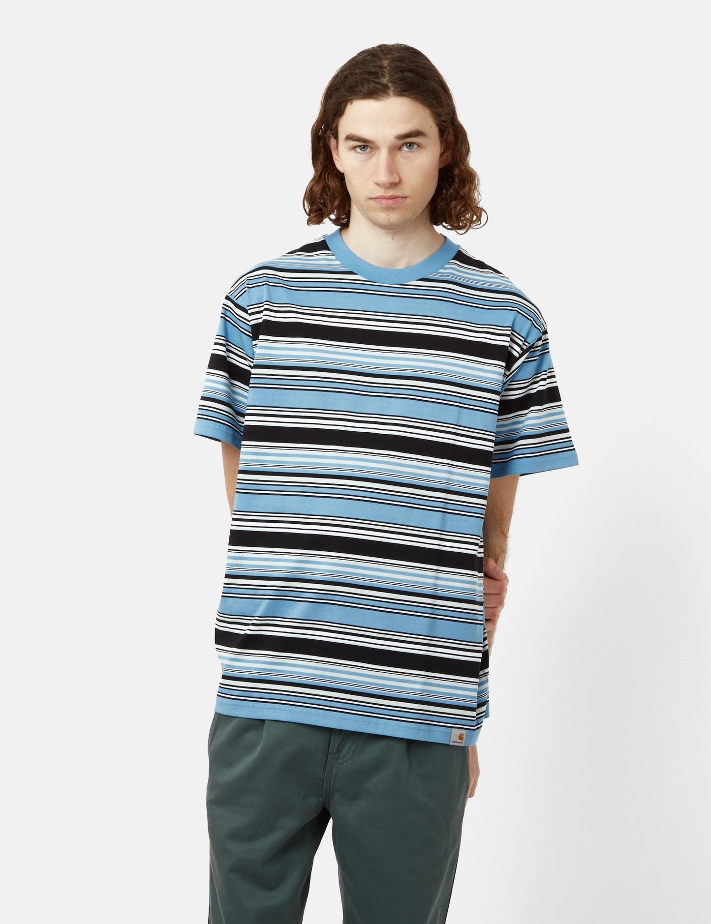 Lafferty T-Shirt (Stripe) - Kiwi Green