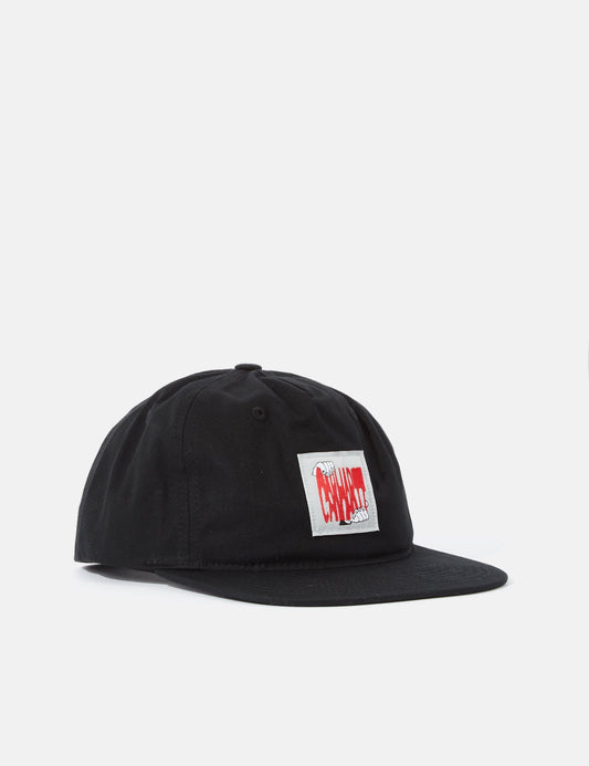 Stretch 5-Panel Cap - Black