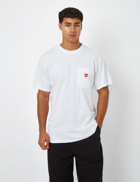 Pocket Heart T-Shirt (Loose) - White