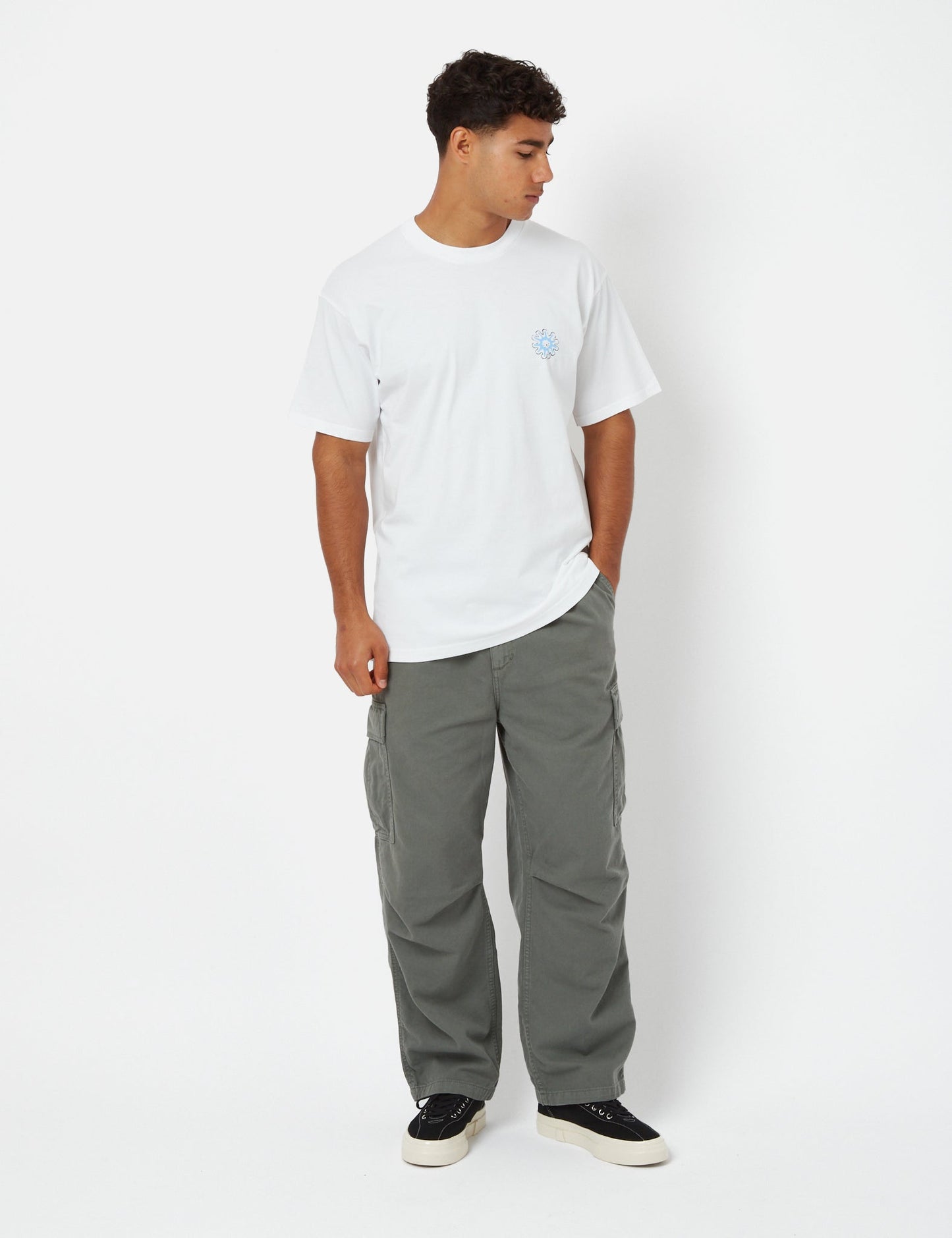 Splash T-Shirt (Loose) - Heavy Stone Wash White