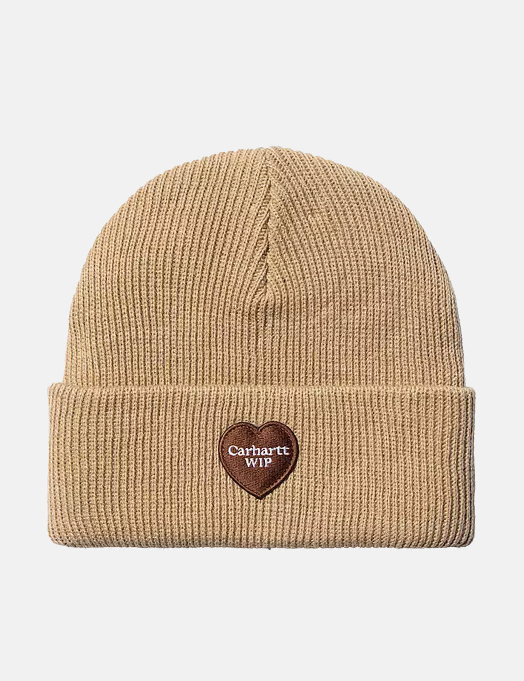 Heart Patch Beanie Hat - Dusty Hamilton Brown