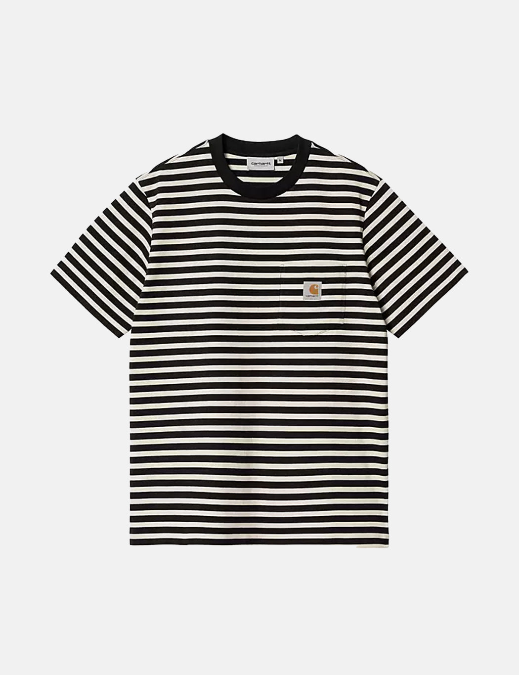 Seidler Pocket T-Shirt (Seidler Stripe) - Salt Grey/Black