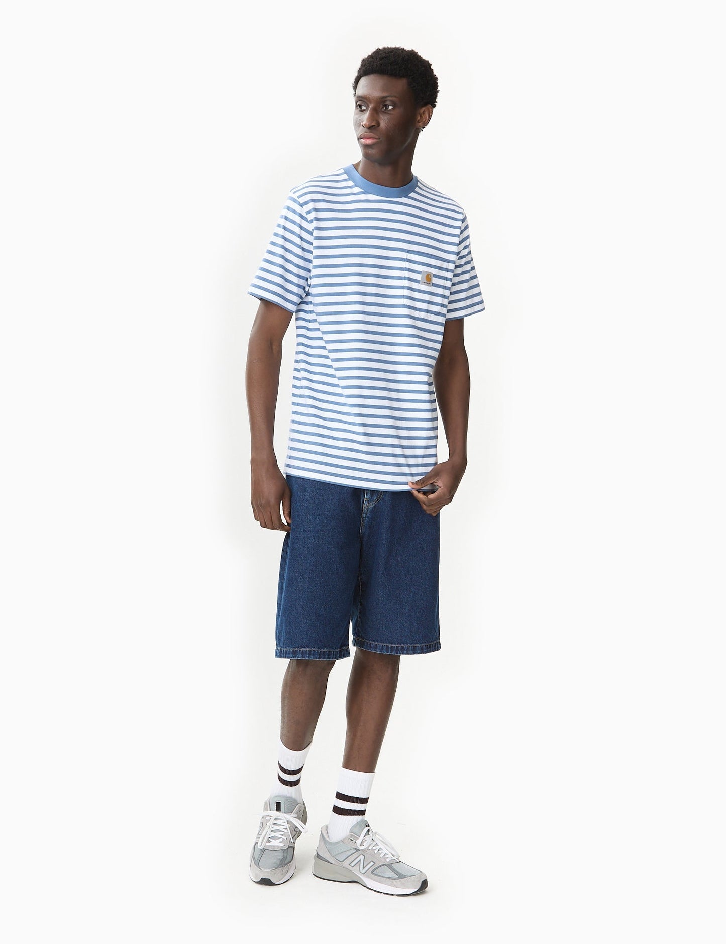 Seidler Stripe Pocket T-Shirt - Sorrent Blue